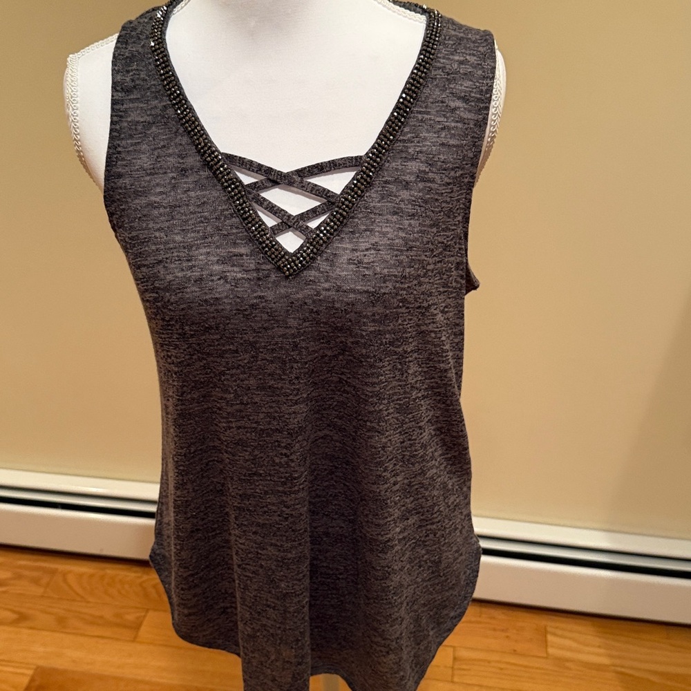 Juicy Couture Charcoal Sleeveless Tank Top